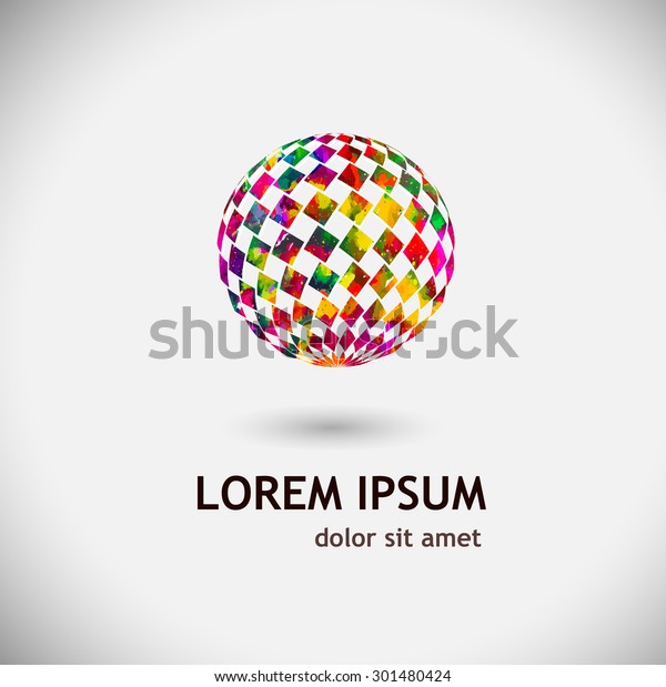 Logo ball of the square.\
Vector