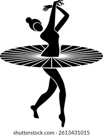 Logo  for ballet with a stylized classic dancer