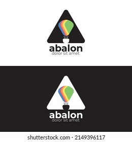 Logo Baloon For Personal Branding, Advertising Agency, Photographer, Graphic Designer, Digital Printing Company. Letter A Or Triangle Logo With Fullcolor Baloon.