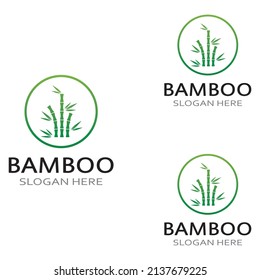 Logo of a bamboo plant or a type of hollow plant. Using a modern vector concept design