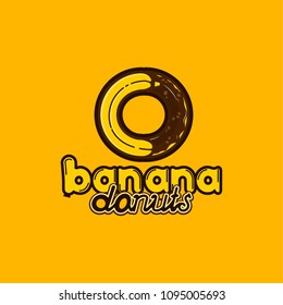 logo banana donuts fruits food unique branding