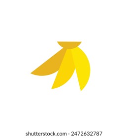 Logo banana unique design with blank background