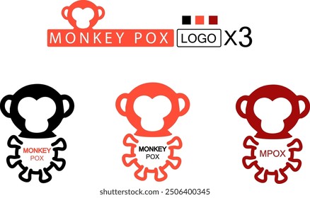 LOGO Banner MPOX Logo Landing page monkey pox vector Monkeypox 