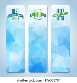 logo banner new symbols promotion design set of vector badge with design elements of huge sales and value products on polygon background logo banner new symbols promotion design product special signs