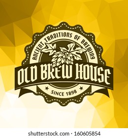 logo bar background vector good triangle creative quality retro classical styled mark of beer pub bar on polygon original freeze background pattern excellent as a template of advert logo bar backgroun
