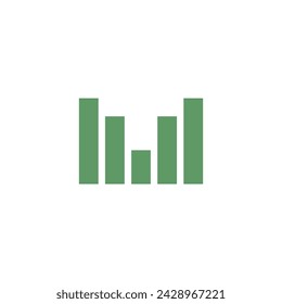 Gráfico de barras de logotipo con fondo en blanco