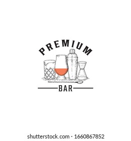 logo bar premium design vector icon