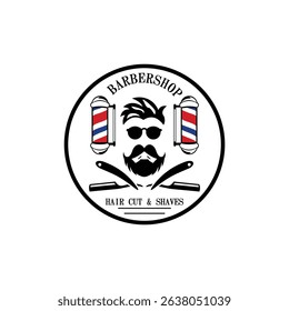 logo for barber shop vector illustration.