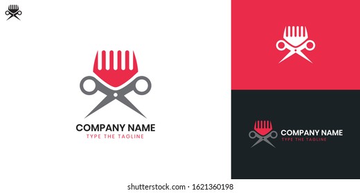 Logo Barbershop - All elements on this template are editable with vector software. 