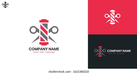 Logo Barbershop - All elements on this template are editable with vector software. 