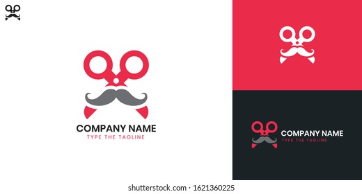 Logo Barbershop - All elements on this template are editable with vector software. 