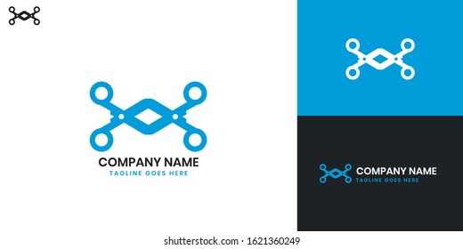 Logo Barbershop - All elements on this template are editable with vector software. 