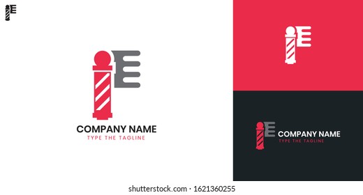 Logo Barbershop - All elements on this template are editable with vector software. 