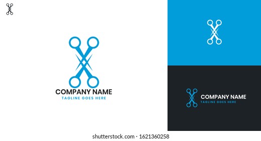 Logo Barbershop - All elements on this template are editable with vector software. 