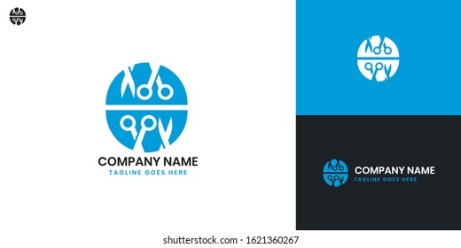 Logo Barbershop - All elements on this template are editable with vector software. 