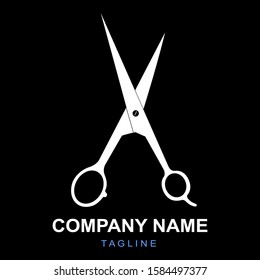 Logo for barbershop. Black and white logo. Vector illustration