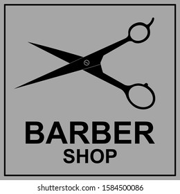Logo for barbershop, hair salon. Black logo. Vector illustration