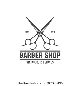 Barbershop Simple Minimalist Logo Design Elegant Stock Vector (Royalty ...