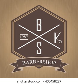 Logo for barbershop, hair salon. Barbershop sign. Vector Illustration.