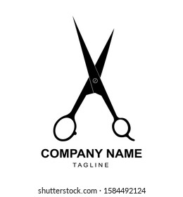 Logo for barbershop, hair salon. Trim black and white logo. Vector illustration