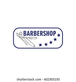 Logo for barbershop 
for hairdressing salon. Hand drawn lettering ink.