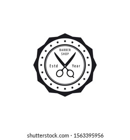 logo barbershop with retro concept