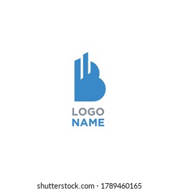 logo with the basic form of Letter B and made into a factory building with a chimney on it, can be used for logos and icons