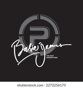 logo basic jeans business vector