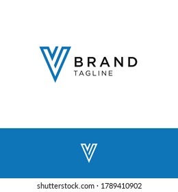 logo with the basic shape of the letter V with a line style, can be used for logos and icon needs