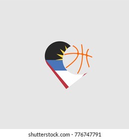 logo basketball and country flags 