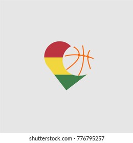 logo basketball and country flags 