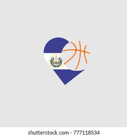 logo basketball and country flags 