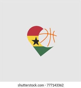 logo basketball and country flags 