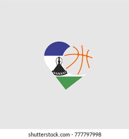 logo basketball and country flags 