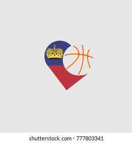logo basketball and country flags 