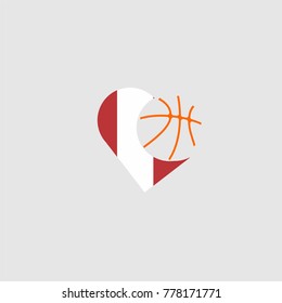 
Logo basketball and country flags
