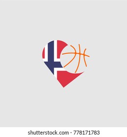 
Logo basketball and country flags

