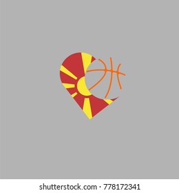 
Logo basketball and country flags
