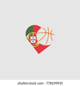 Logo basketball and country flags