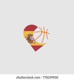 Logo basketball and country flags