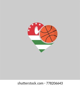 Logo basketball and country flags