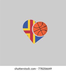 Logo basketball and country flags