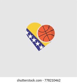 Logo basketball and country flags