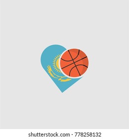 Logo basketball and country flags