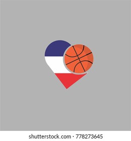 Logo basketball and country flags