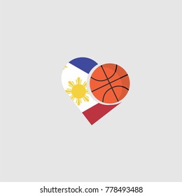 Logo basketball and country flags