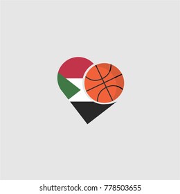 Logo basketball and country flags
