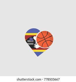 Logo basketball and country flags