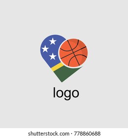 
Logo basketball and country flags