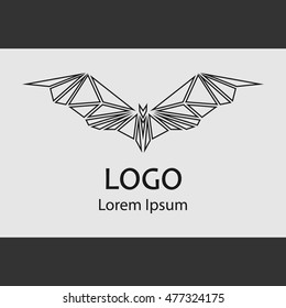 LOGO Bat icon. Bat symbol. Bats icon isolated. Vector illustration

